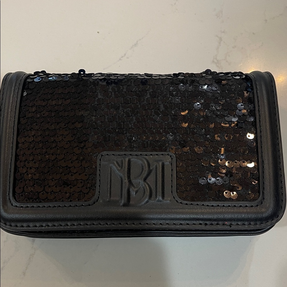Badgley Mischka Black Sequin Clutch